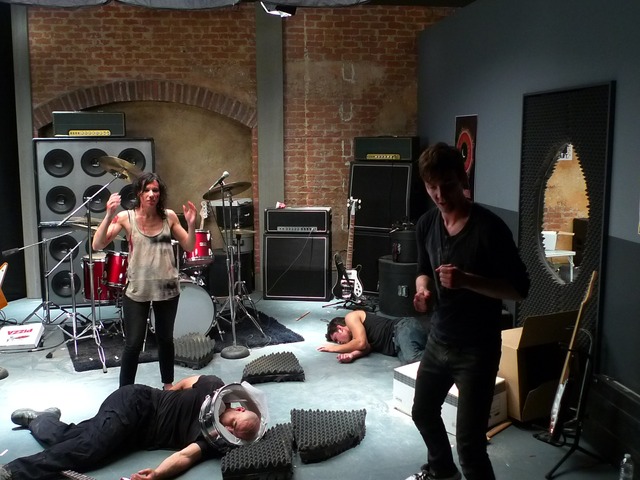 Post fight Hvy Metal Room (w/ whole in foam wall